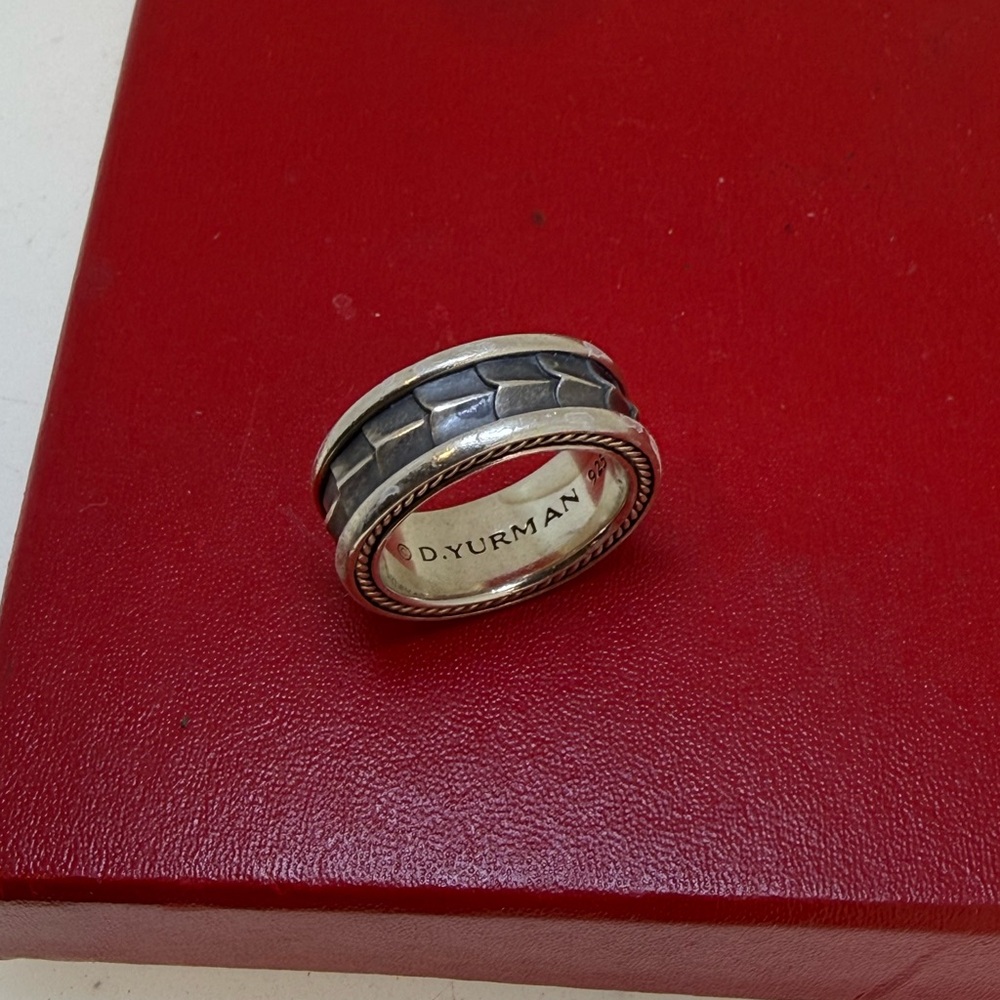 Authentic David Yurman Armory Sterling Silver Men's Band Ring Size 9.5 - Picture 5 of 8